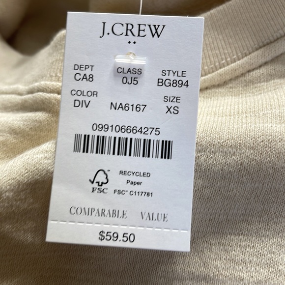 J. Crew Short-sleeve Cotton Sweatshirt - Picture 5 of 7